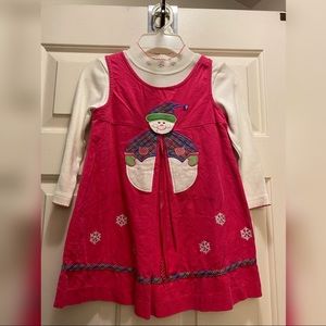 Rare Editions corduroy jumper & white mock turtleneck